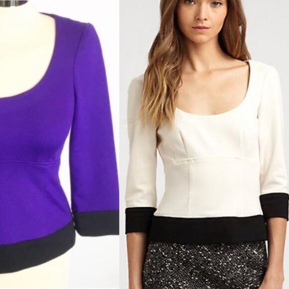 Nanette Lepore Tops - Nanette Lepore tynedale colorblock peplum top
